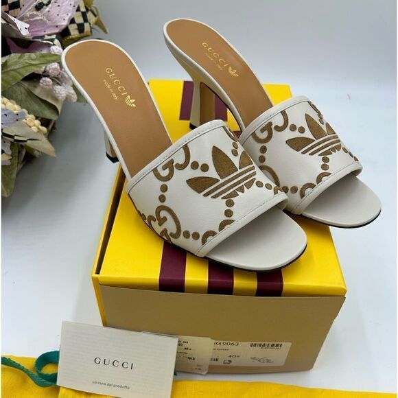 Women’s Gucci X Adidas slide sandal size 40.5 maiden Italy - Picture 1 of 9